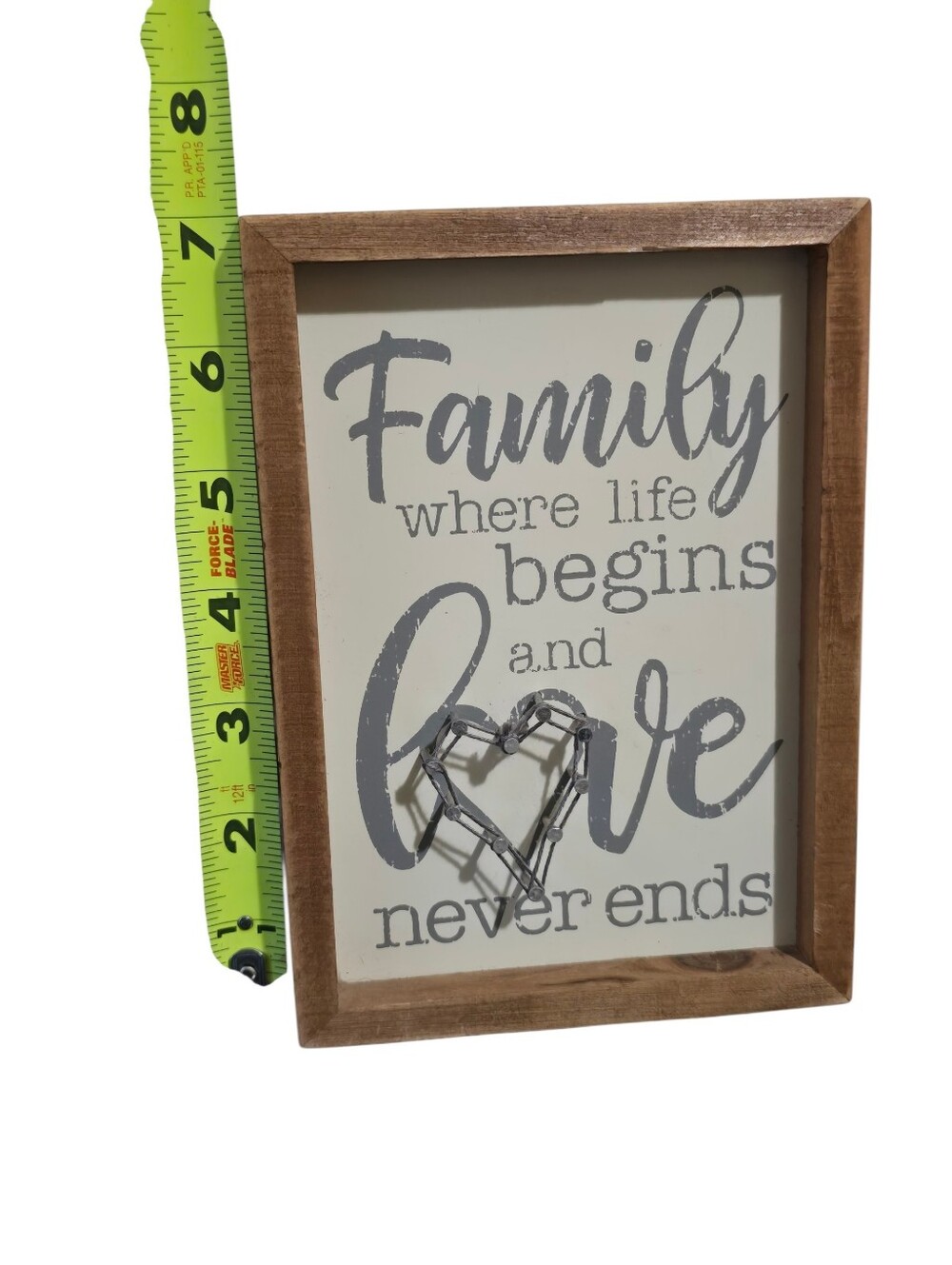 2 Items Hobby Lobby & Kathy Black/Brown/Slate 'Family' and 'Love' Signs, Wedding - Picture 7 of 8